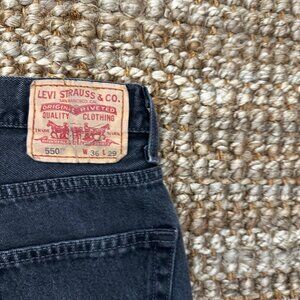 Vintage Y2K 550 Levi’s Men’s Jeans (36x29) Black Relaxed Jeans 100% Cotton